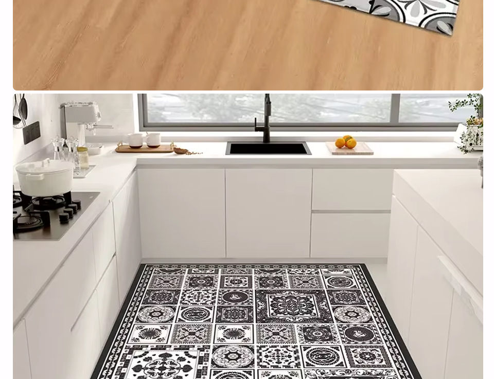Thumbnail: Pvc Carpet for Kitchen Floor Mat Waterproof Home Decoration Rug Oil-proof