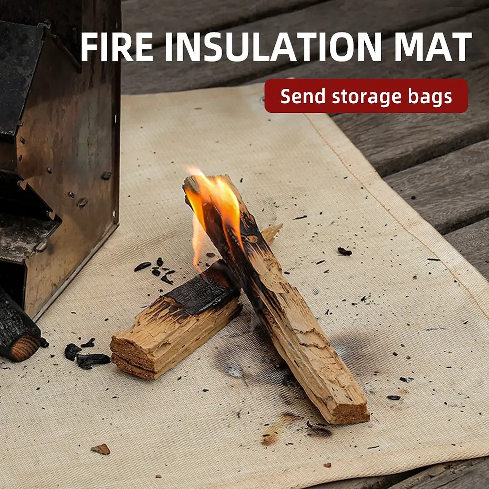 Thumbnail: Barbecue Pad Fire Blanket Camping Fireproof Cloth Fire Pit Mat Picnic BBQ Pad