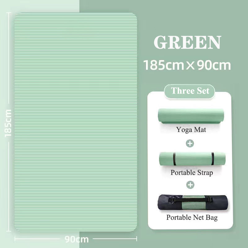 Thumbnail: 90CM 20MM 5 Colors Thick NBR Non-slip Washable Fitness Yoga Pilates Mat