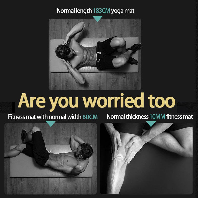 Thumbnail: 200CM 20MM High Quality Extra Sport Thick NBR Non-Slip Yoga Mats For Fitness