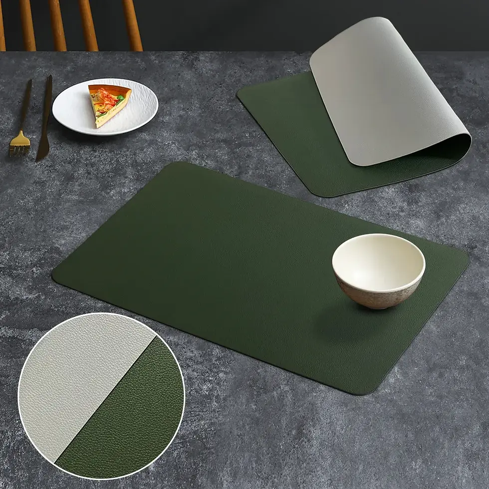 Thumbnail: PVC Double-sided Leather Dining Table Mat, Desktop Decoration, Home Dining