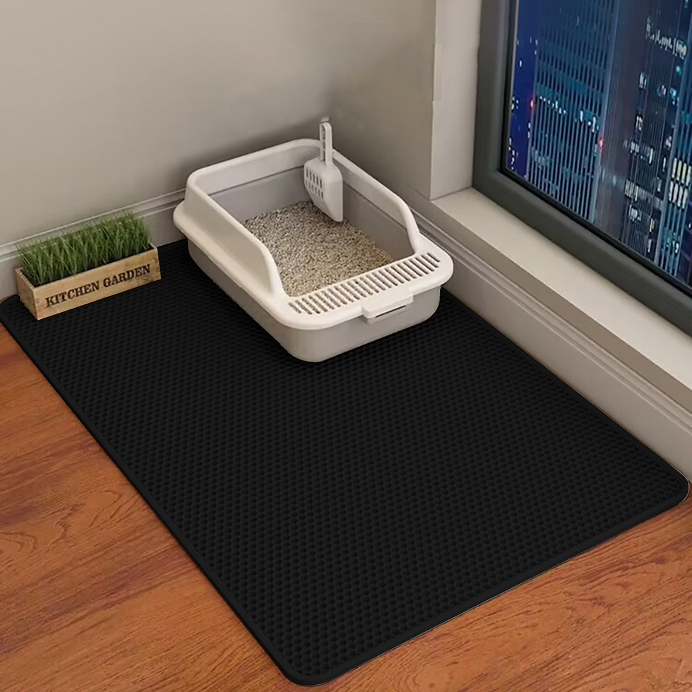 Thumbnail: Pet Cat Litter Mat Double Layer Cat Litter Box Mat EVA Non-Slip Waterproof
