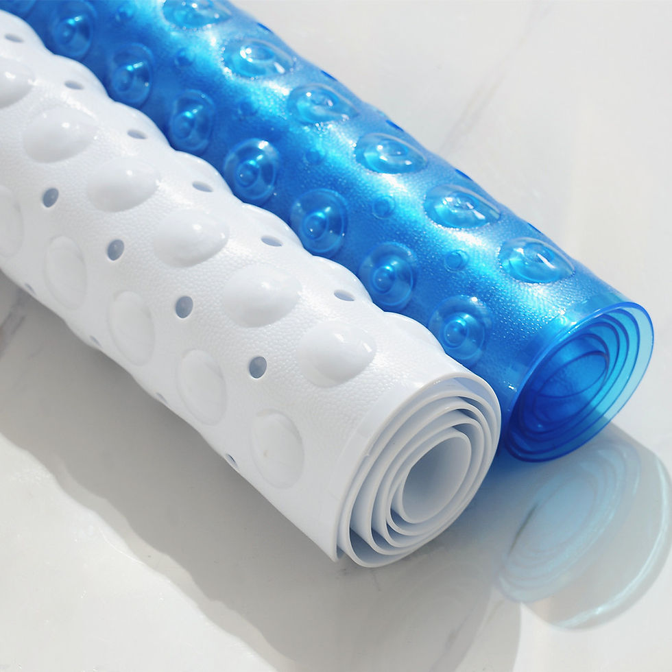 Thumbnail: Non-Slip Bath Tub Shower Mat with Suction Cups,Machine Washable Bathroom Mats