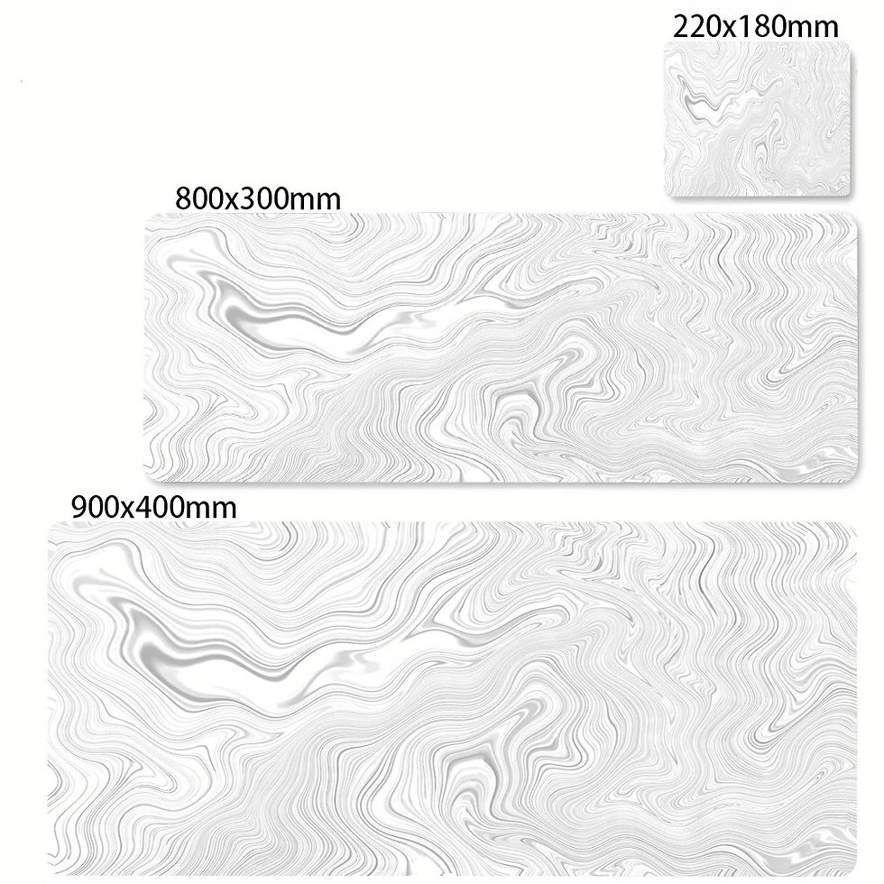 Thumbnail: Mouse pad 1000x500MM topographic map black and white lines desk mat Desktop