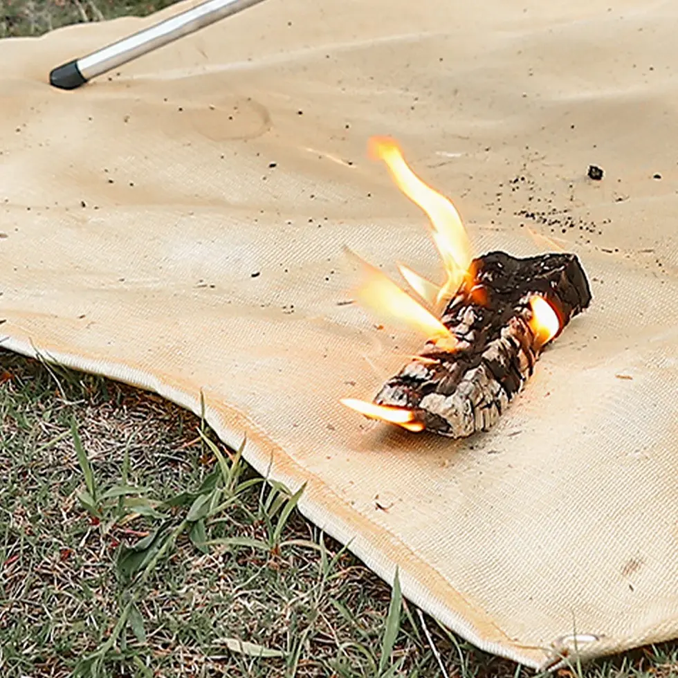 Thumbnail: Barbecue Pad Fire Blanket Camping Fireproof Cloth Fire Pit Mat Picnic BBQ Pad