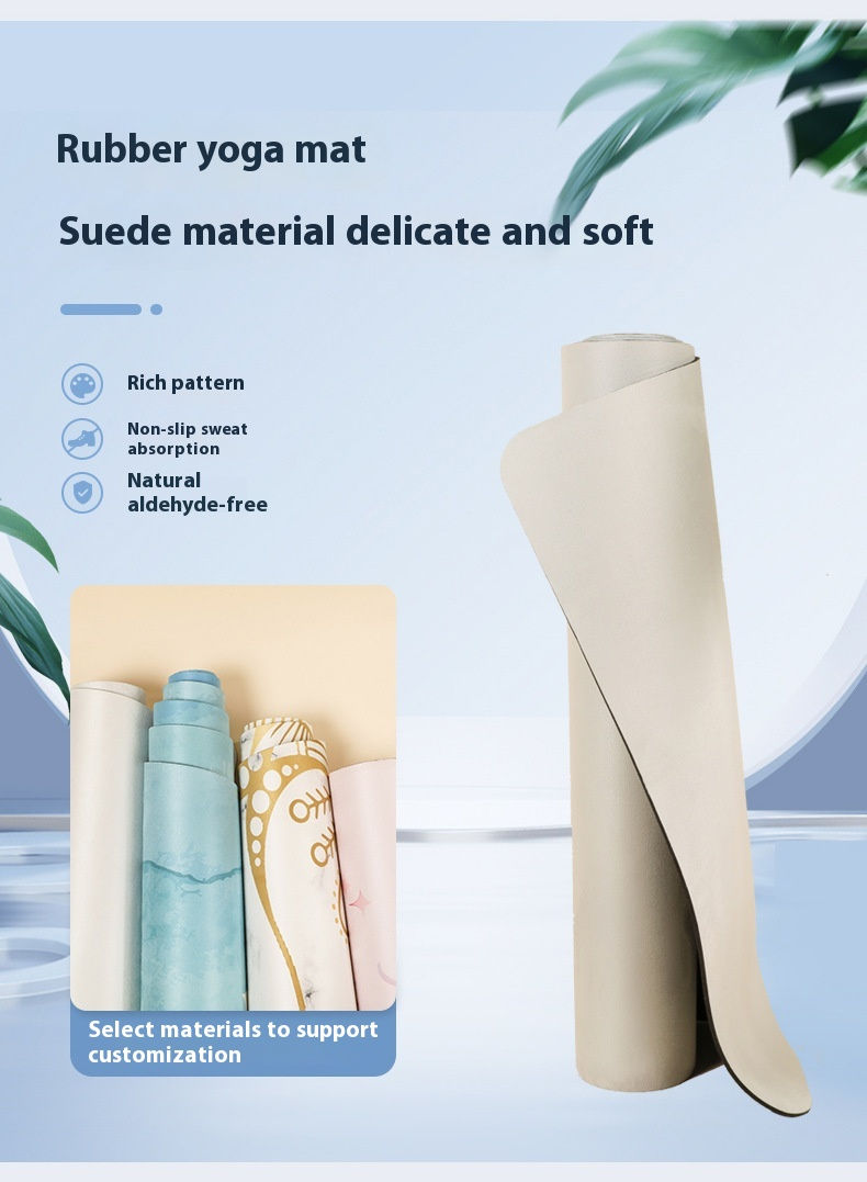 Thumbnail: Suede Yoga Mat Pilates Equipment Grounding Yoga Mat Travel Yoga Mat Foldable