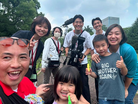 Interviews by a Japanese TV station