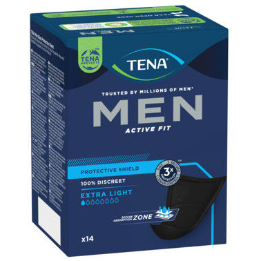 TENA Men Active Fit Protective Shield Extra Light | 14 Pack