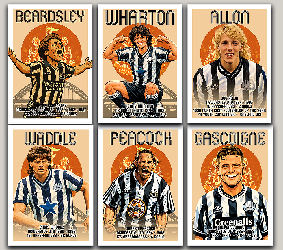 Newcastle United Caricatures legends