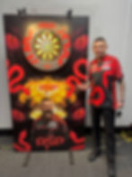 Nathan Aspinall with Custom Stage and Board