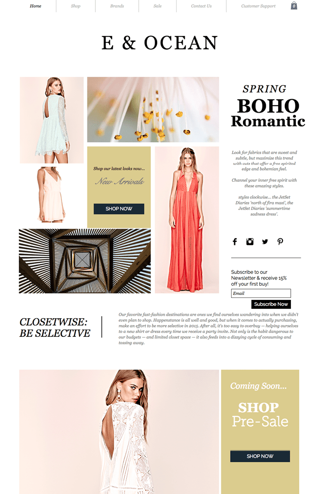 13 Páginas Web A La Moda - Blog de Wix