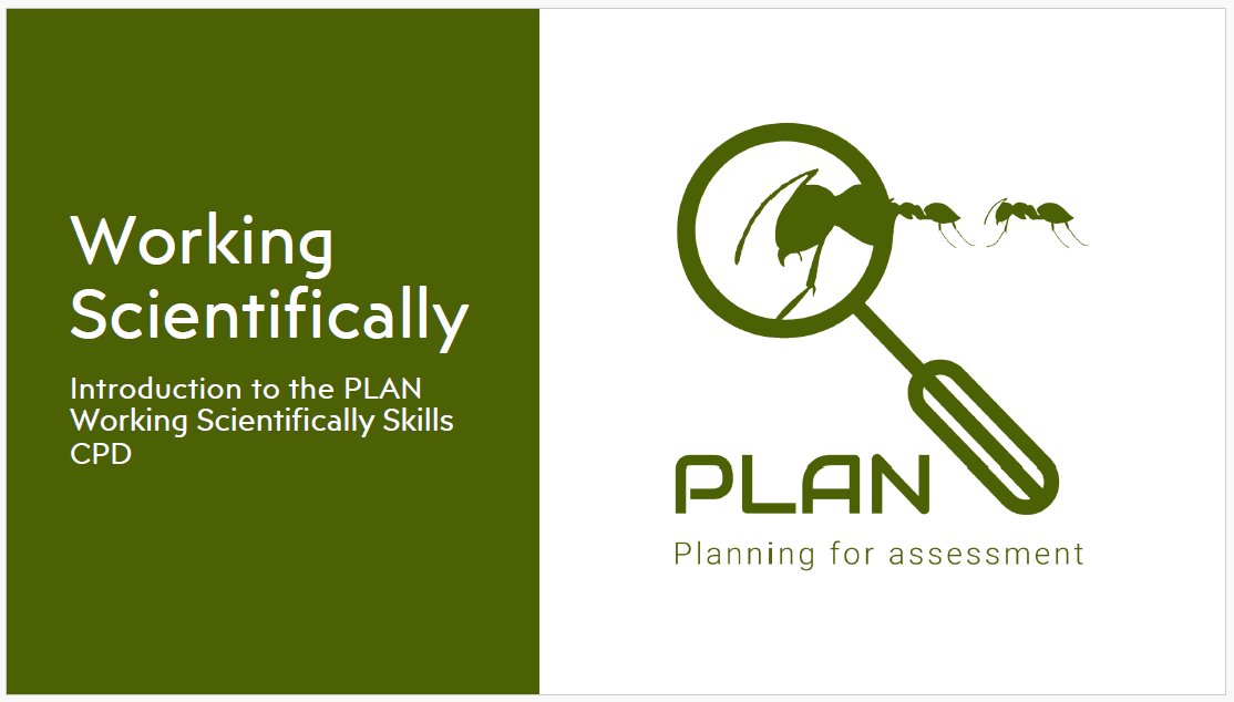 Introduction to the PLAN Working Scientifically Skills