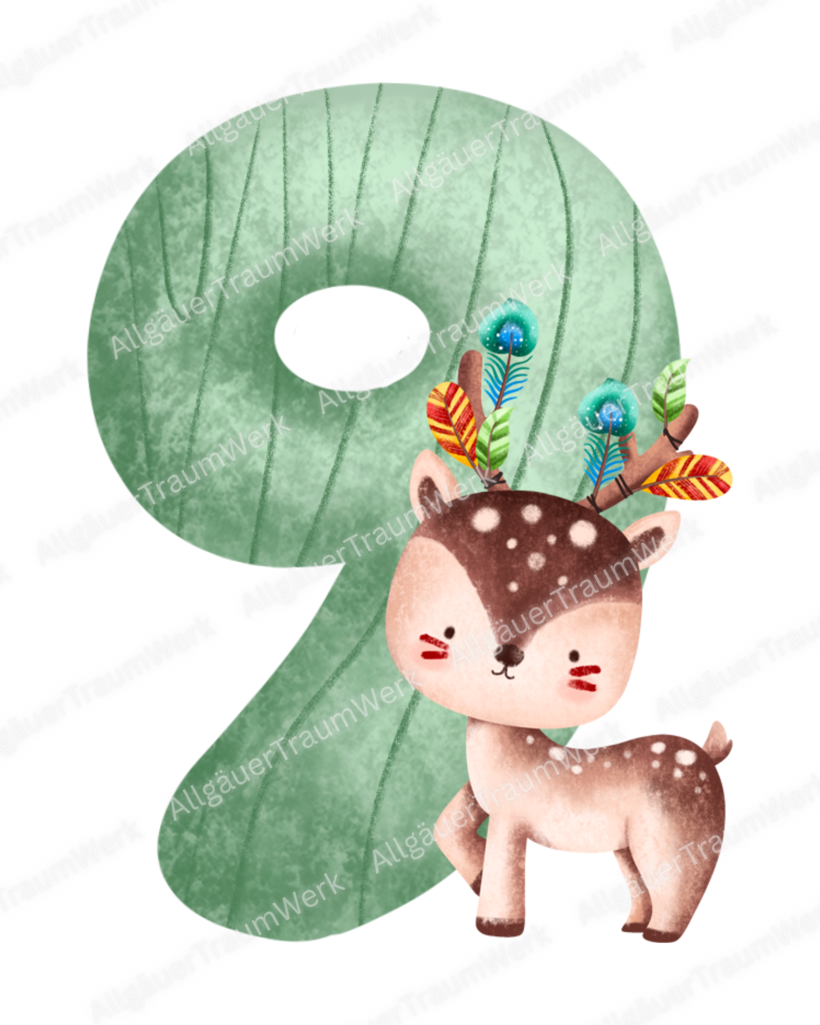 Bügelbild - 9 mit Rehkitz