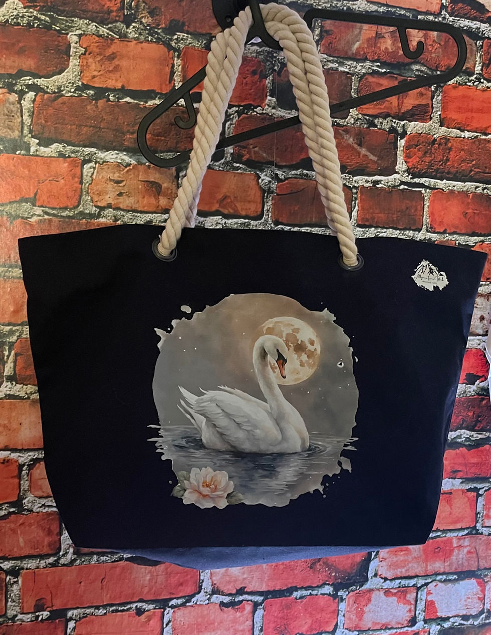 Strandtasche "Nautical" - Navy mit Schwan