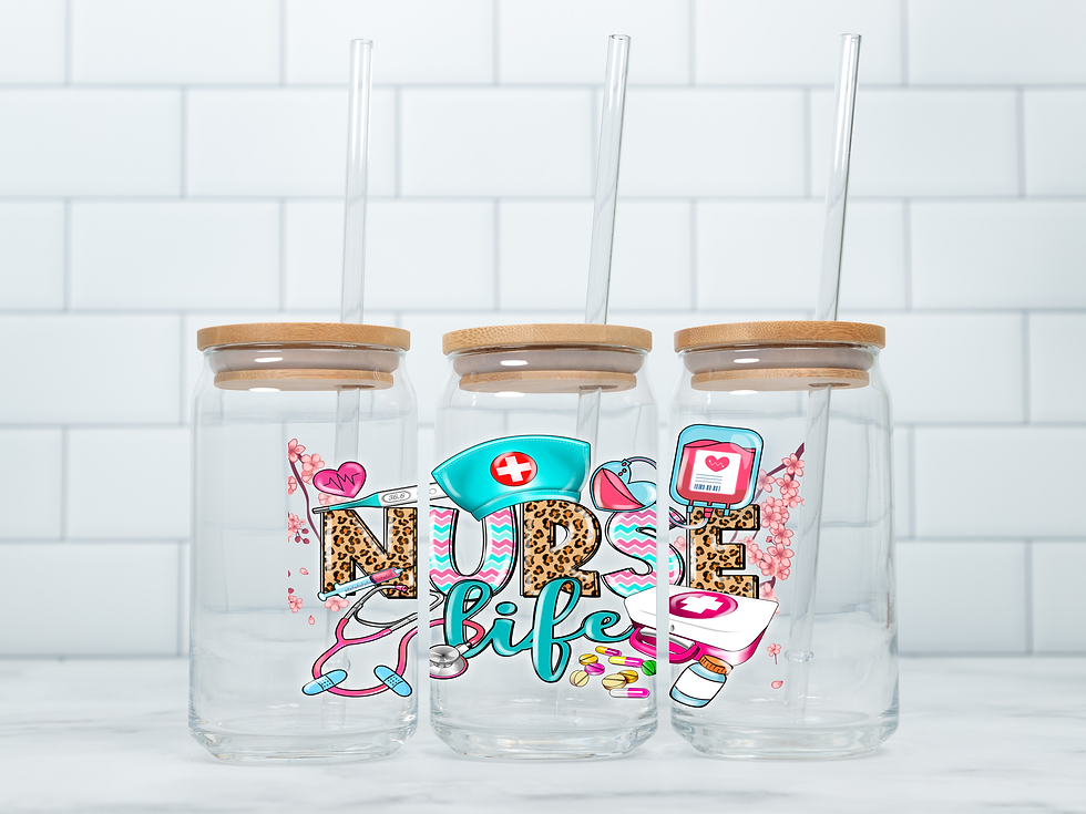 Trinkglas - "Nurse Life"