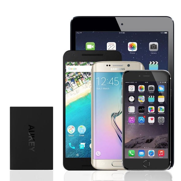 Miniatura: AUKEY PA-Y5 Ładowarka sieciowa 54W 10.2A 4xUSB A 1xUSB C Quick Charge 3.0