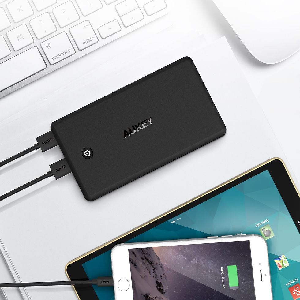 Miniatura: AUKEY PB-T11 Power Bank 30000mAh 5.4A 2xUSB Quick Charge 3.0 | Lightning