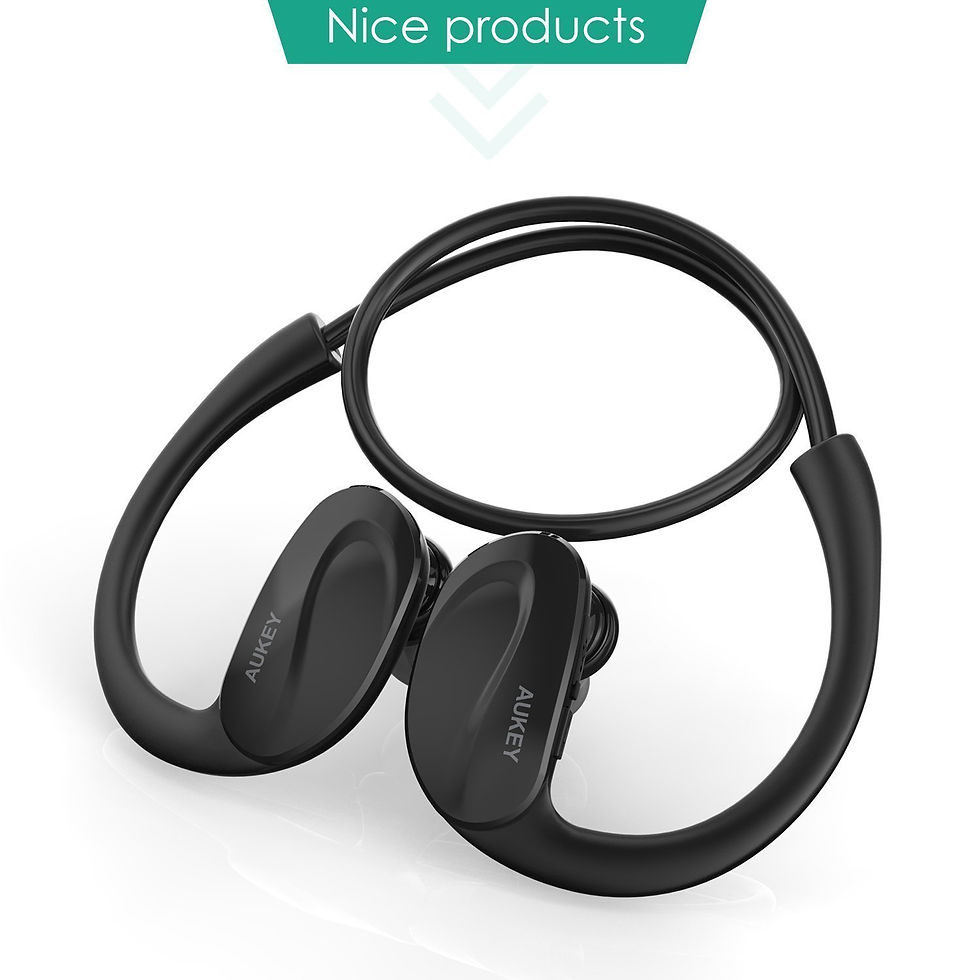 Miniatura: AUKEY EP-B34 Black Bezprzewodowe słuchawki Bluetooth 4.1