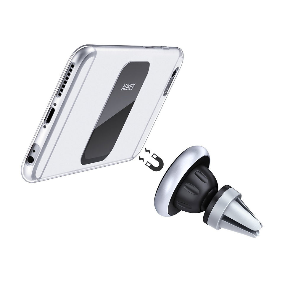 Miniatura: AUKEY HD-C12 uniwersalny magnetyczny uchwyt samochodowy z regulowanym uchwytem