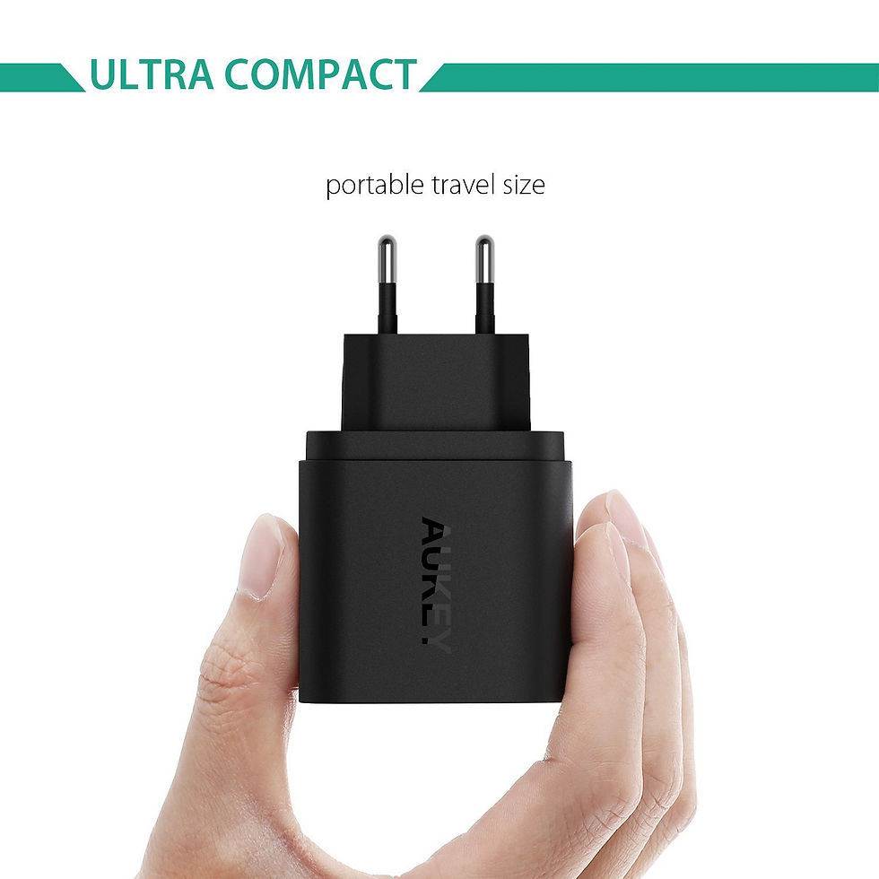 Miniatura: AUKEY PA-T9 Ładowarka sieciowa 19.5W 3A 1xUSB Quick Charge 3.0