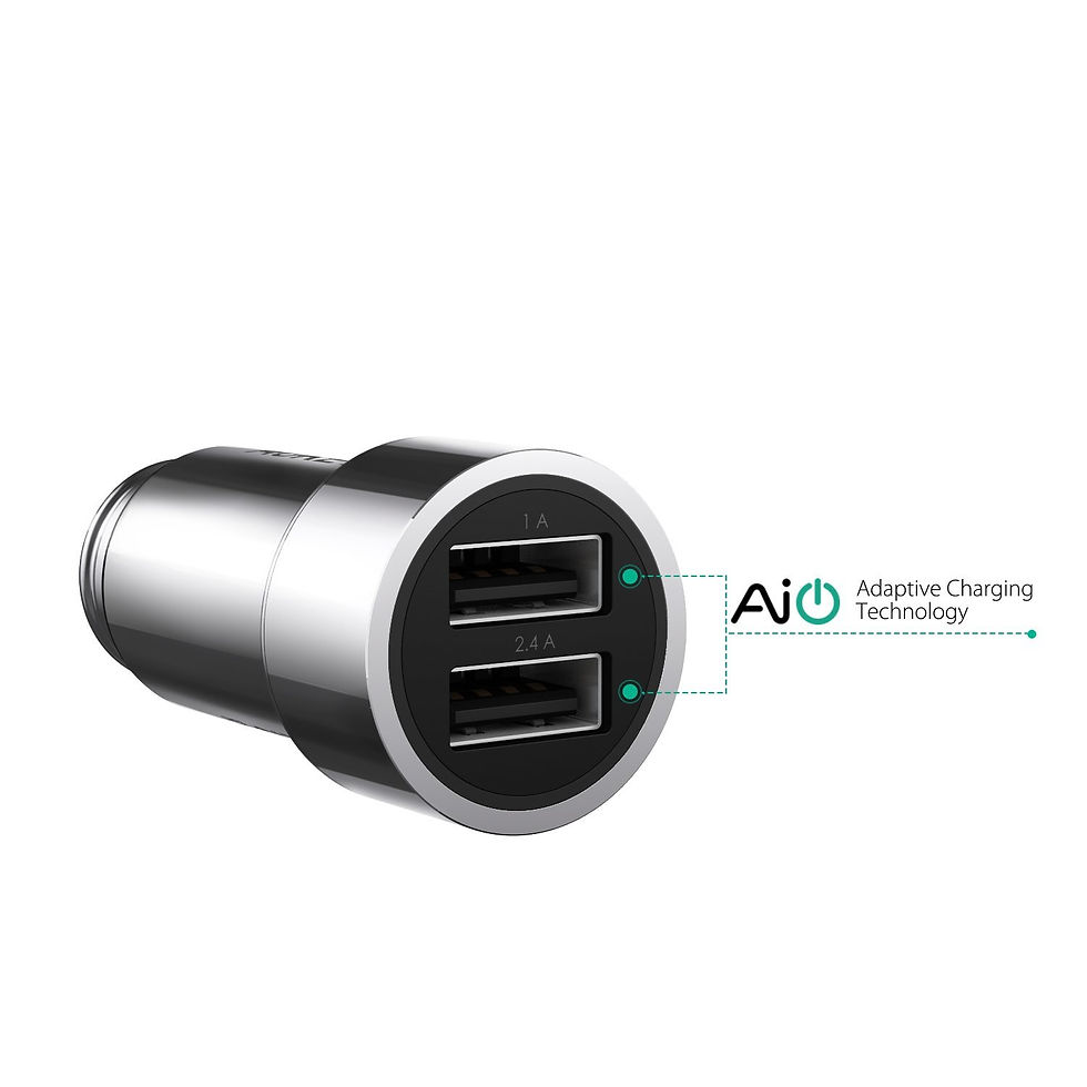 Miniatura: AUKEY CC-S6 Ładowarka samochodowa 17W 3.4A 2xUSB AiPower