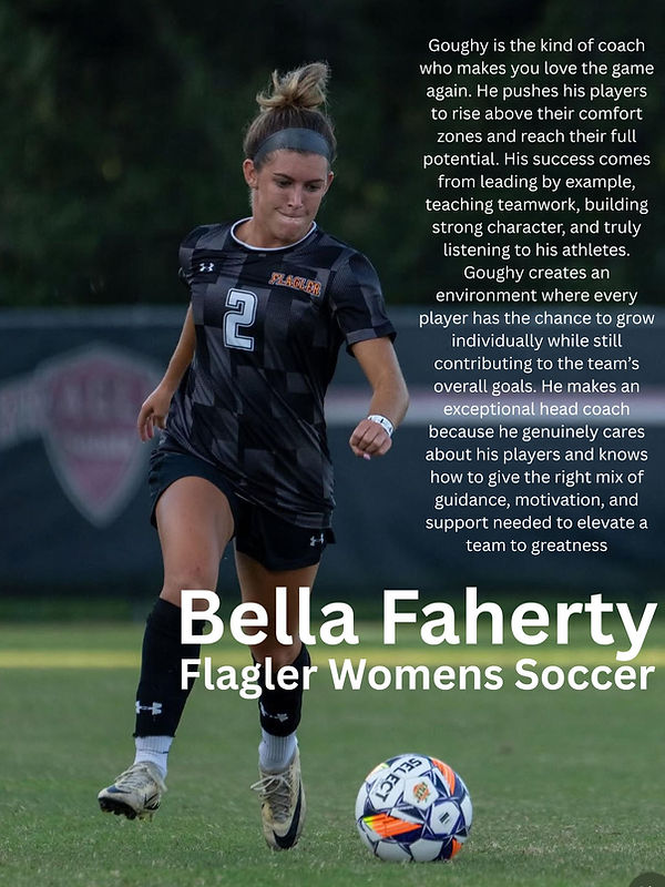 Goughy has helped transform my confidence in my position, always backing me and pushing me