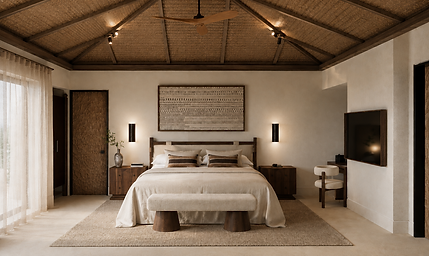 alternative guest bedroom design option A - higher wall lights.png