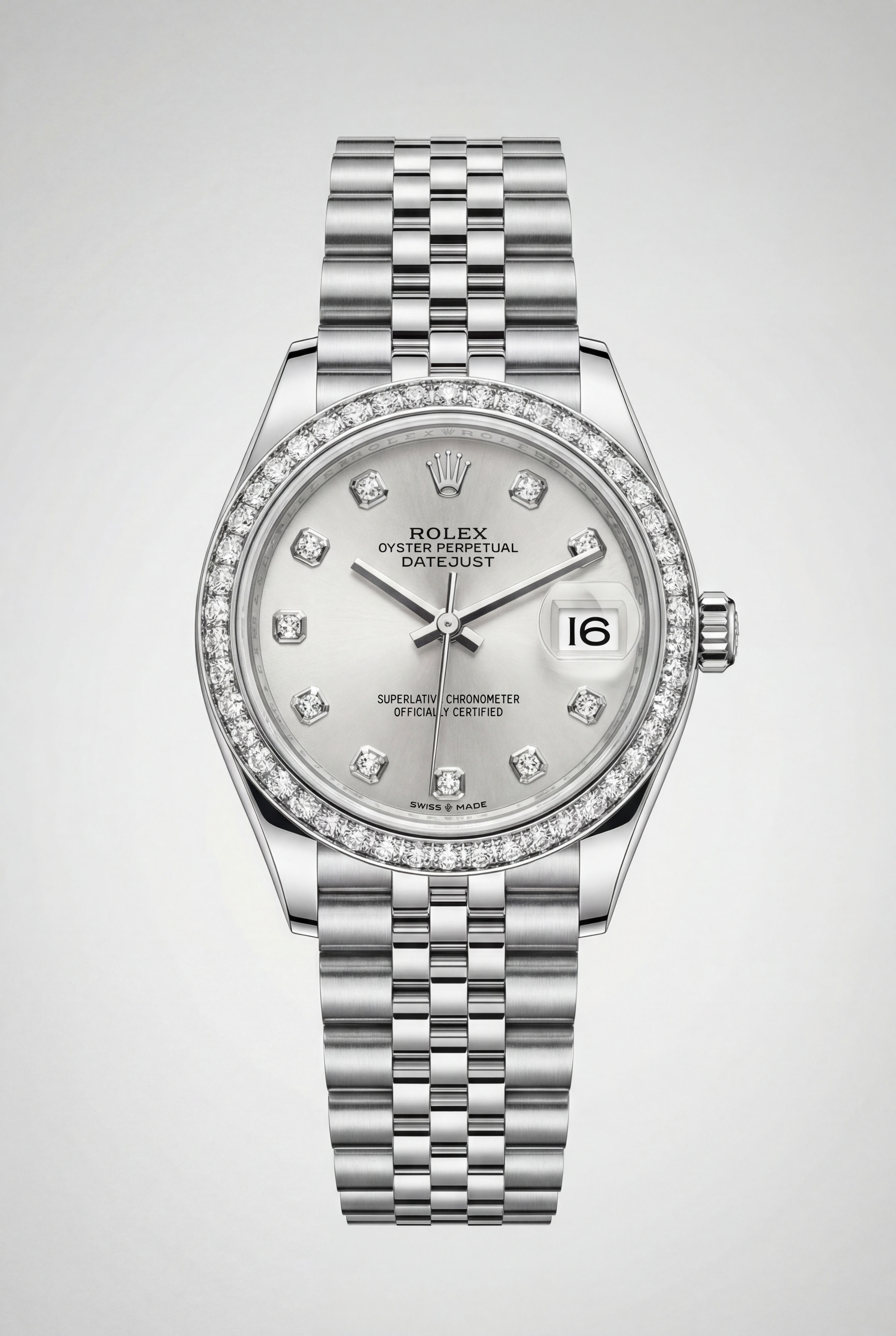 SS Rolex Datejust 31mm Silver Diamond (278384RBR)