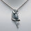 Thumbnail: Sterling Silver 20" Enameled White Owl Necklace