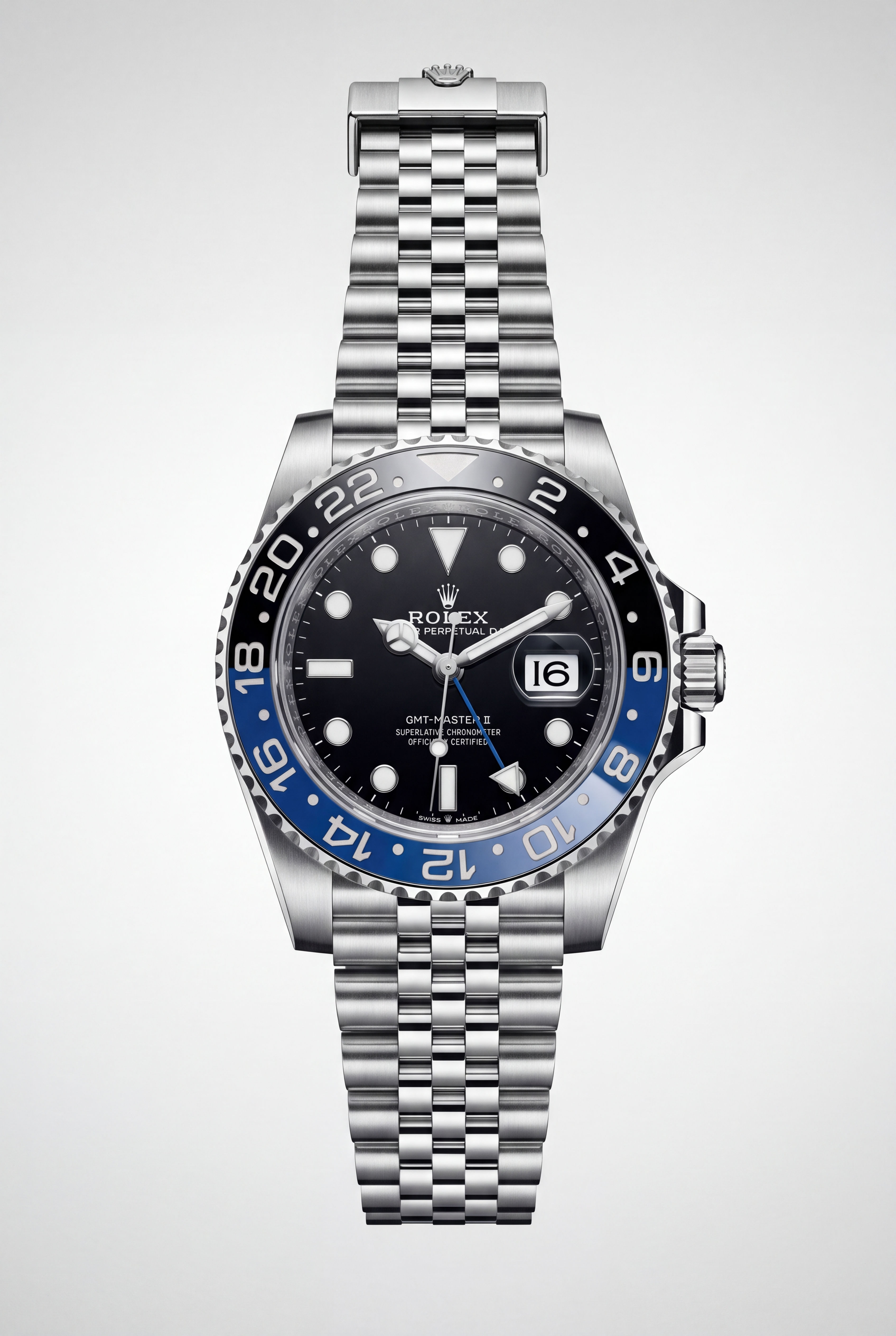 Stainless Steel Rolex GMT-Master II 40mm with Oyster bracelet and Black dial