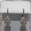 Thumbnail: 14K White Gold Princess Diamond Dangle Earrings 1.29 Carat
