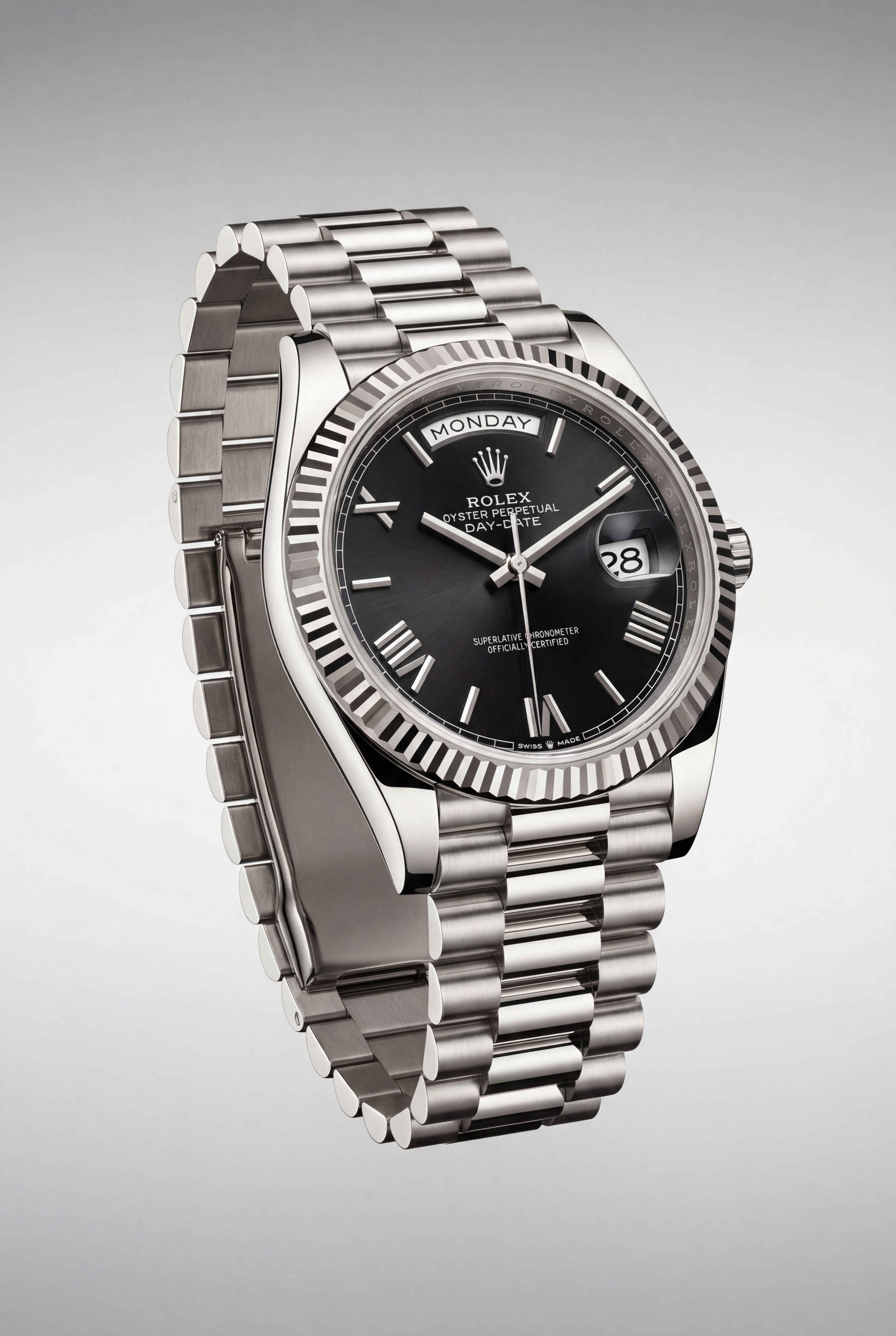 18K WG Rolex Day-Date 40mm Black (228239)