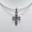 Thumbnail: 14K White Gold 0.28 Carat Total Weight Round Diamond Cross Pendant