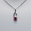 Thumbnail: Oval Ruby and Round Diamond 14K White Gold Necklace