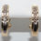 Thumbnail: 10K Yellow Gold Round Diamond Channel Earrings (3/8 Carat)