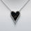 Thumbnail: 14K White Gold Reversible Enameled Heart Pendant (0.24ct)