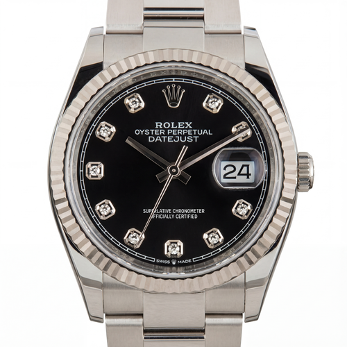 Rolex Datejust 36mm Stainless Steel Black Diamond Dial Jubilee | Gerac