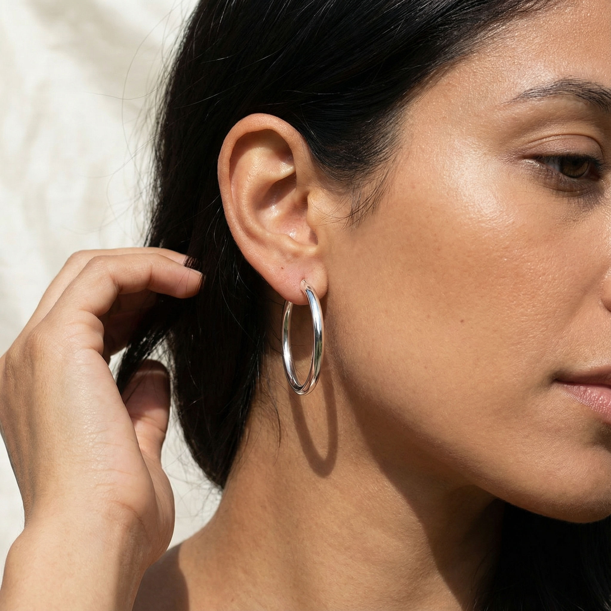 Sterling Silver Polished Hoop Earrings