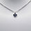 Thumbnail: 14K White Gold Sapphire & Diamond Necklace (0.40 Carat)