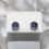 Thumbnail: 18K White Gold Tanzanite & Diamond Halo Earrings