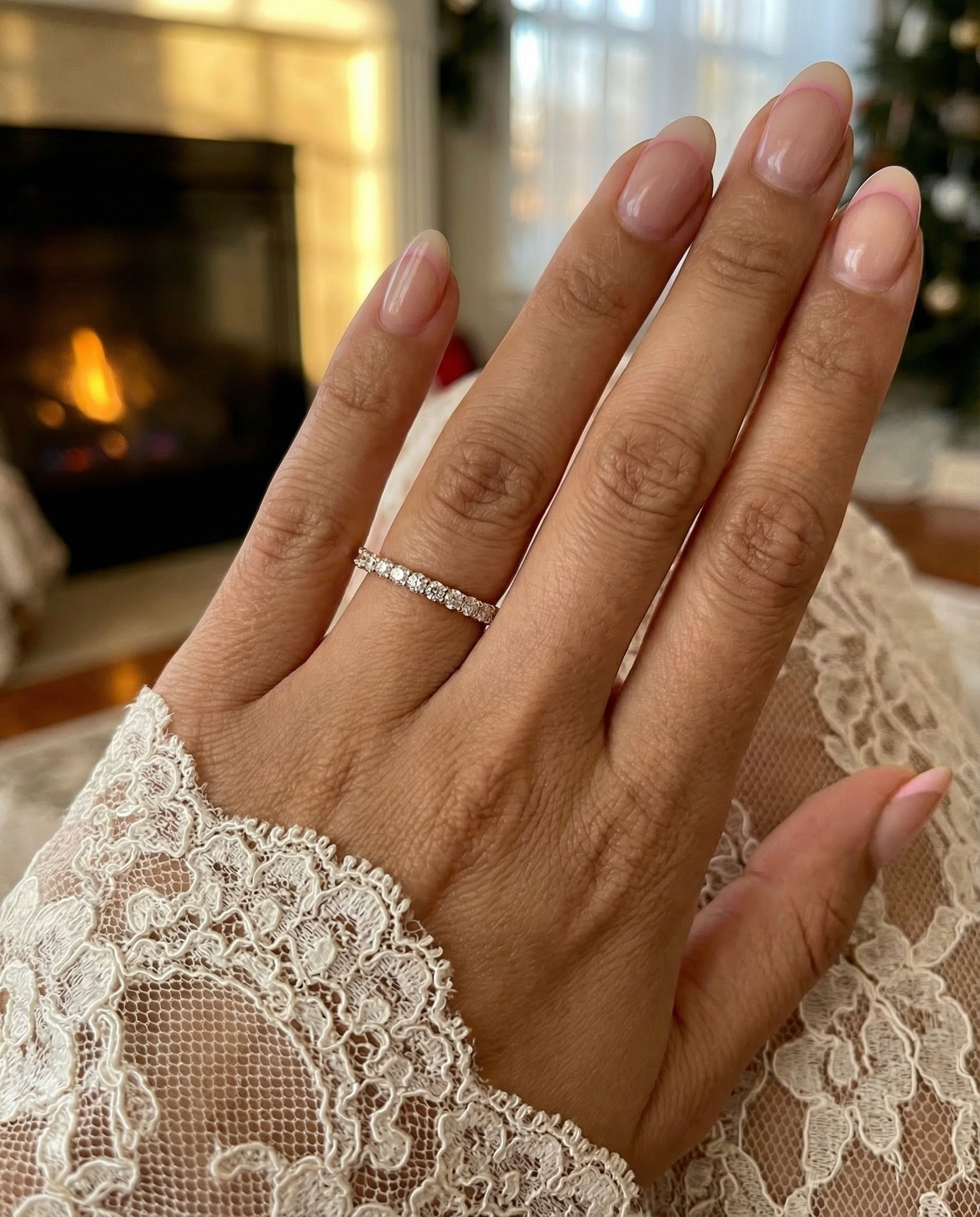 14K Yellow Gold Round Diamond Eternity Band - 0.41 Total Carat Weight