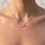 Thumbnail: 14K White Gold 1/5 Carat Baguette Diamond Necklace