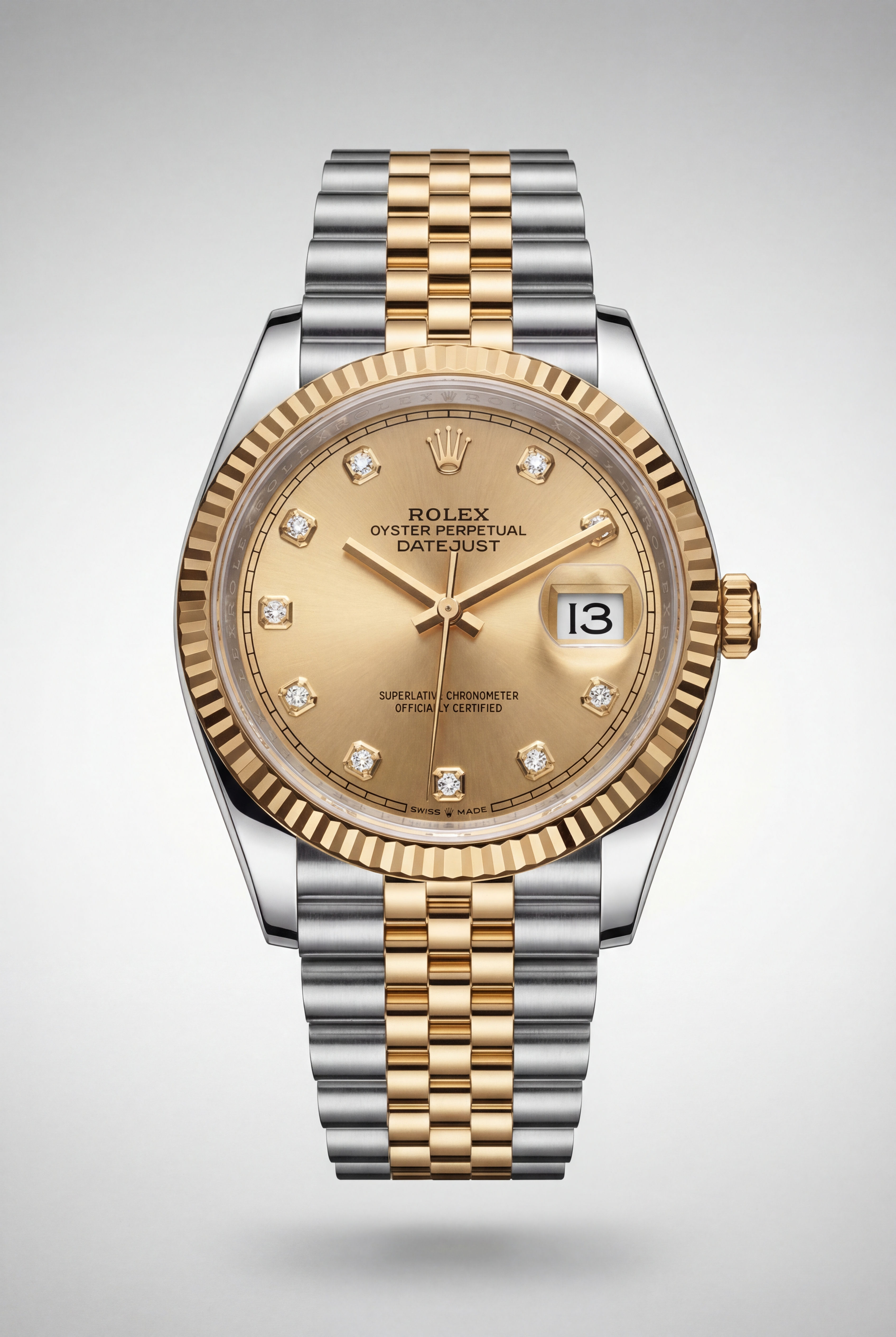 Two-Tone Rolex Datejust 36mm with Oyster bracelet and Champagne dial