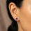 Thumbnail: Sapphire Round Stud Earrings in 14K White Gold (0.58 Carat)