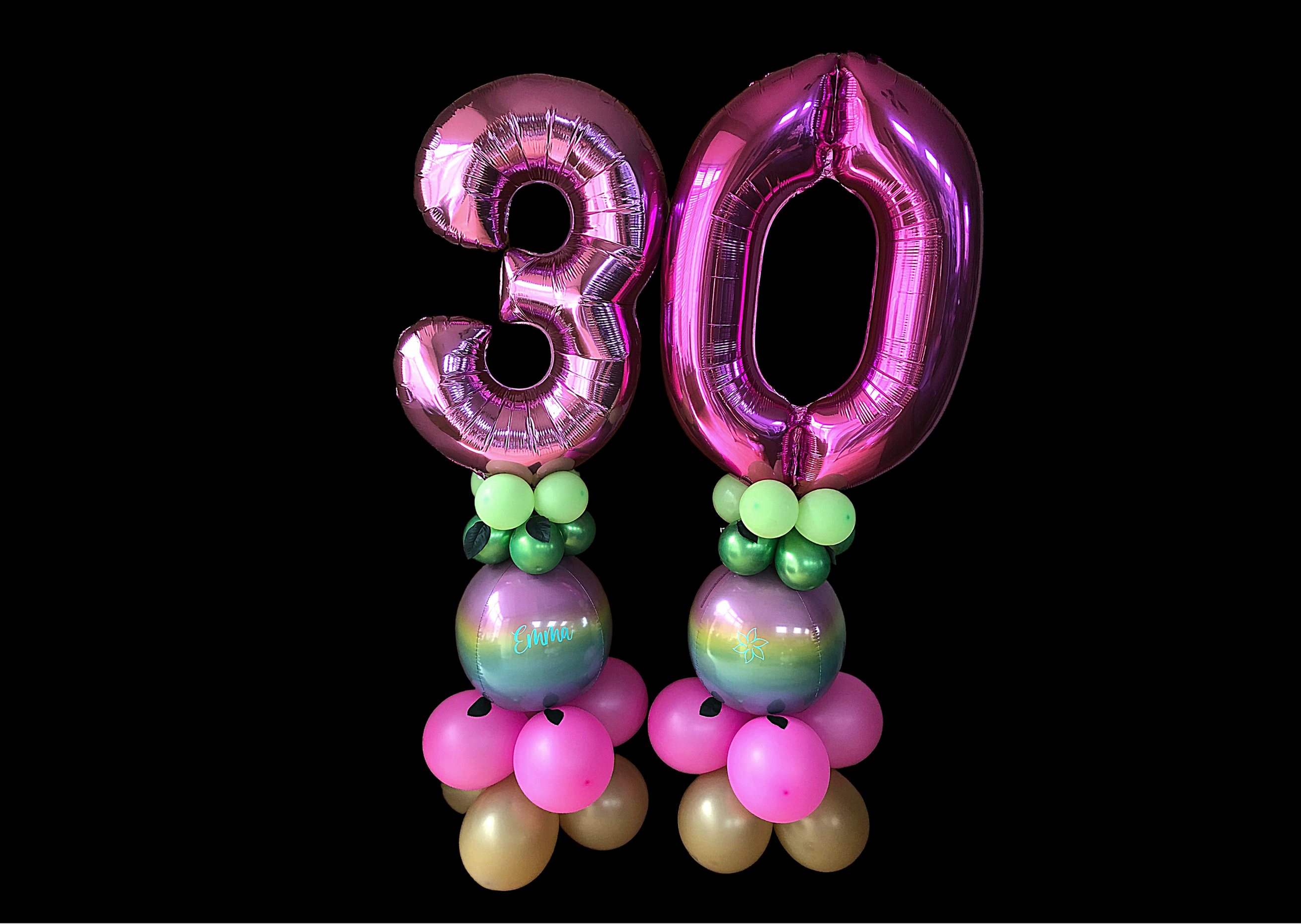 Tropical Metallic Orbz Balloon Number Column