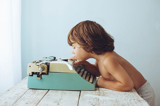 Boy with Type Machine