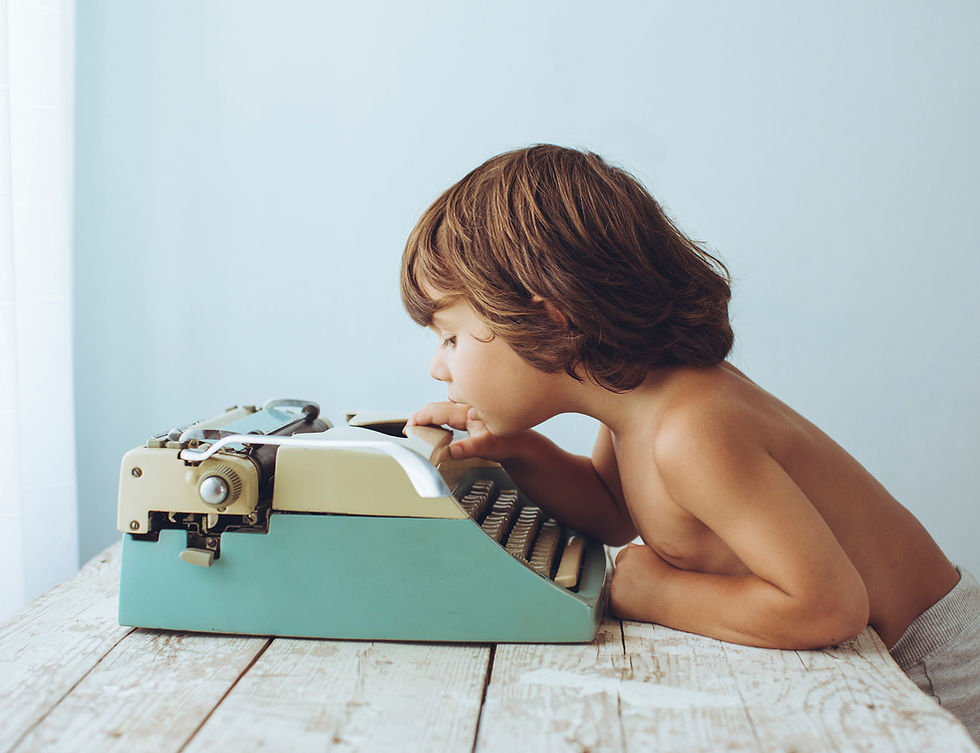 Boy with Type Machine
