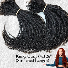 26" human hair curly loc extensions