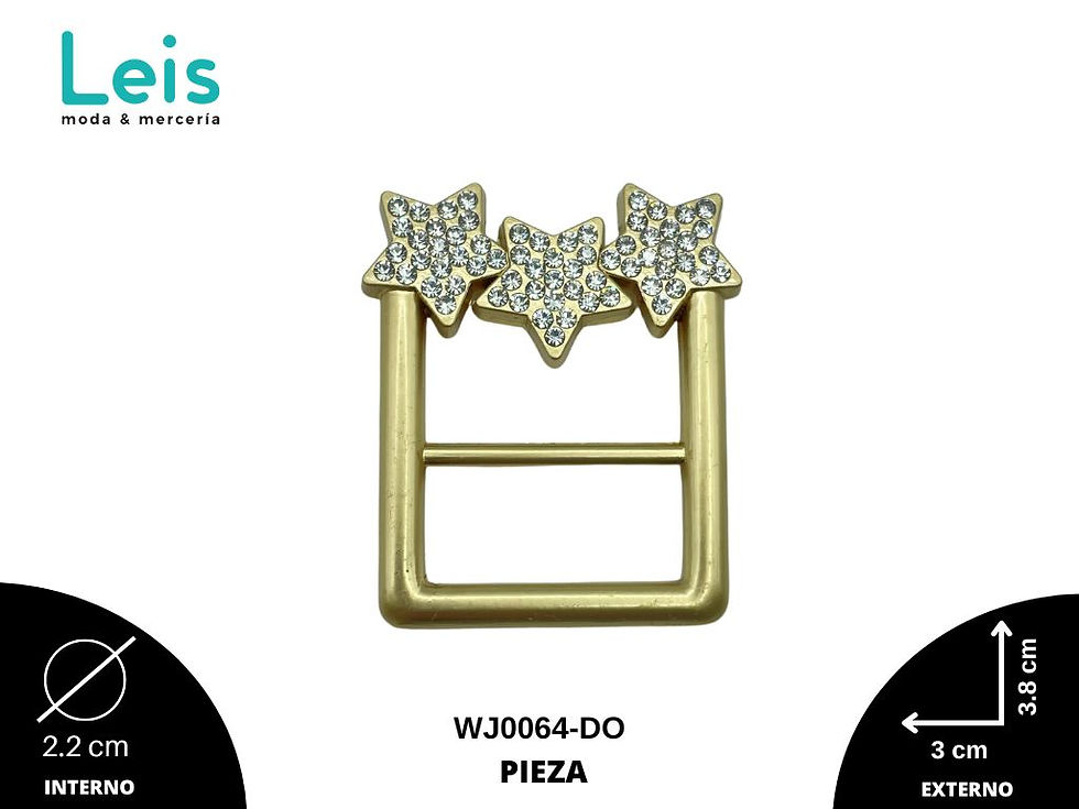 HEBILLA CUADRADA REF: W10064 DORADO