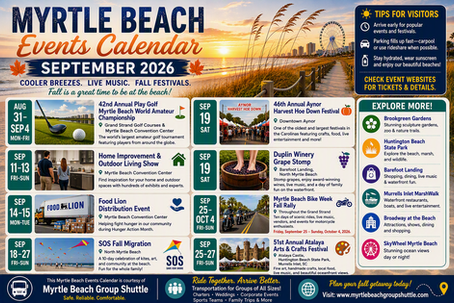 Myrtle Beach Events Calendar: The Best Things To Do in September 2026